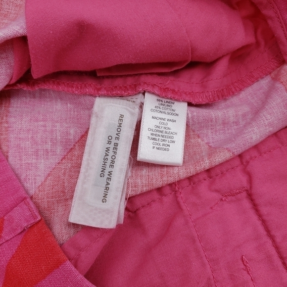 ANN Taylor Loft Geometric Print Pink Shorts, Size 10 - Picture 4 of 6
